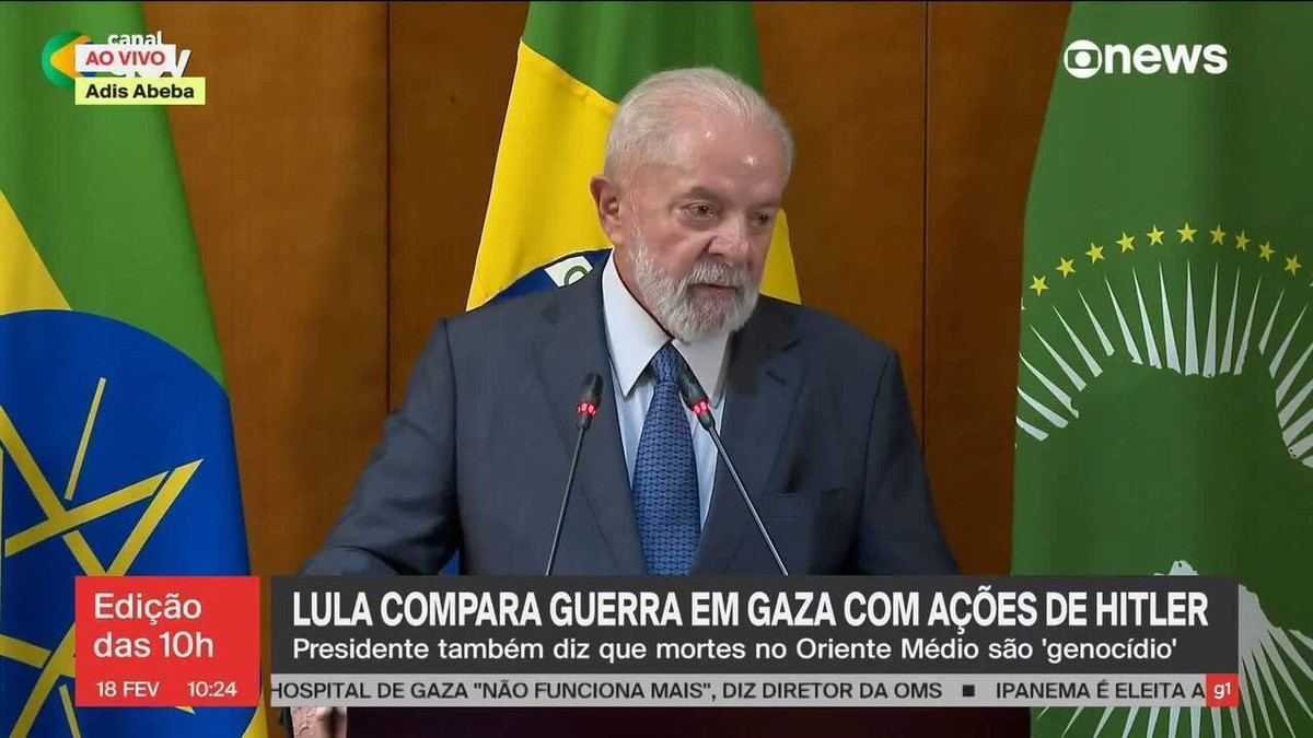 Lula nega ter falado em Holocausto ao criticar ação militar de Israel em Gaza: 'Interpretação' de Netanyahu