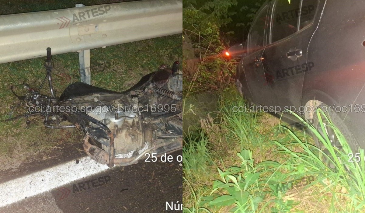 Motociclista morre após bater de frente com carro na SP-264 em Pilar do Sul