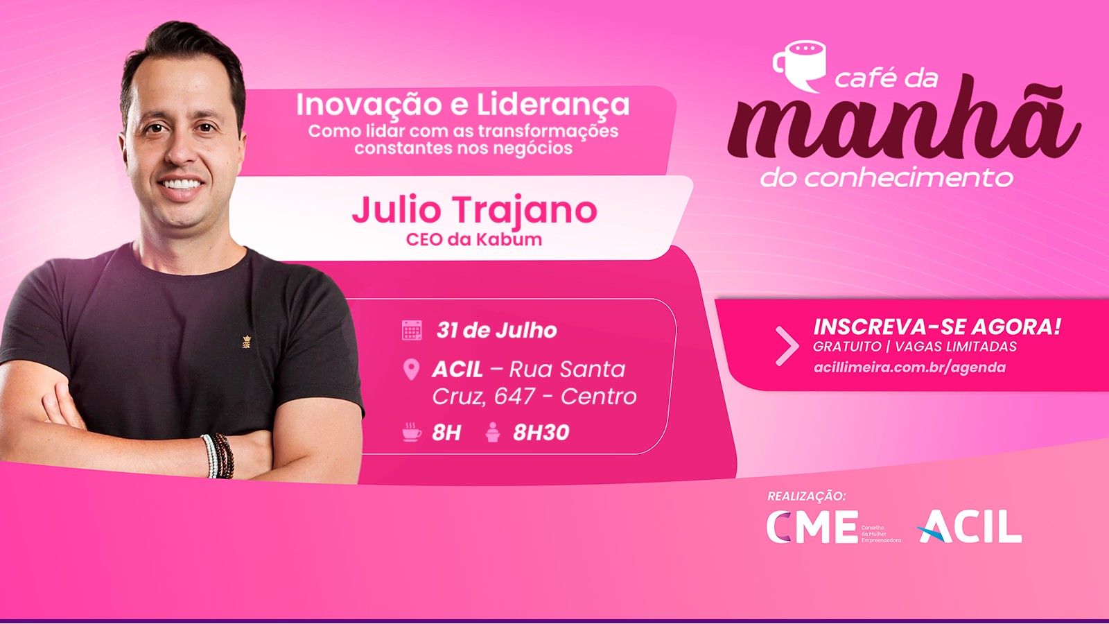 Liderança e inovação em foco com Julio Trajano no Café do Conhecimento