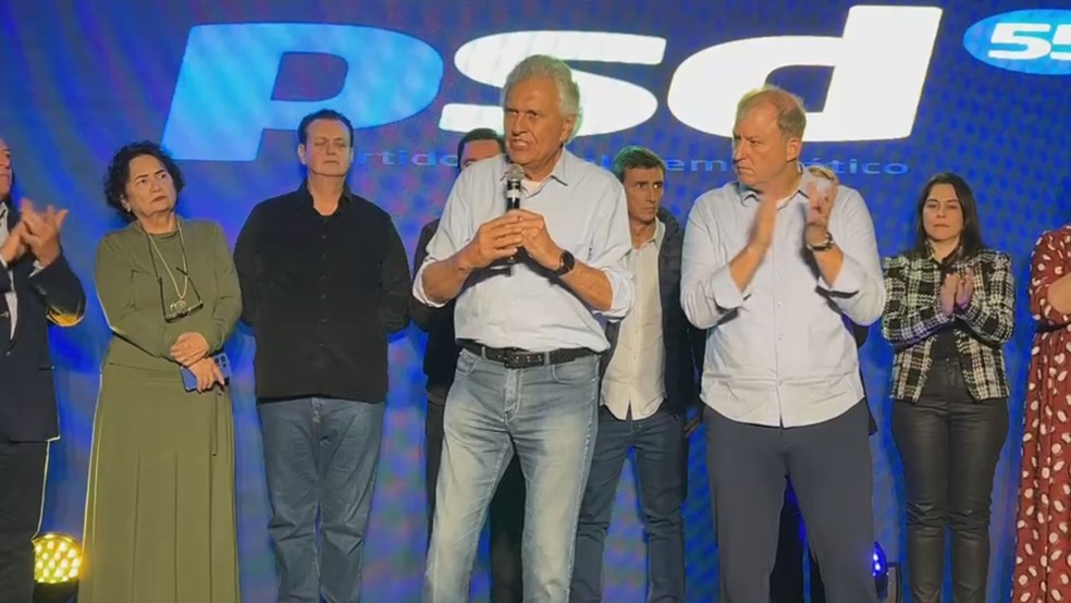 2 de 2
Caiado participou de evento em Botucatu com lideran&ccedil;as pol&iacute;ticas do PSD &mdash; Foto: TV TEM/Reprodu&ccedil;&atilde;o