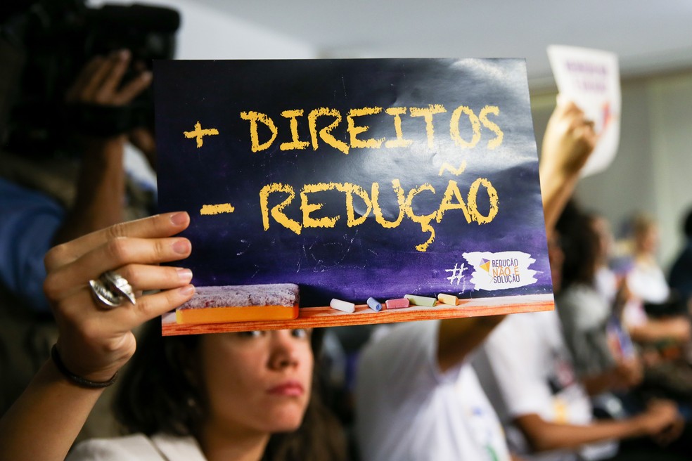 Brasília - A Comissão de Constituição, Justiça e Cidadania do Senado fez audiência pública para discutir a questão da maioridade penal no Brasil — Foto: Marcelo Camargo/Agência Brasil