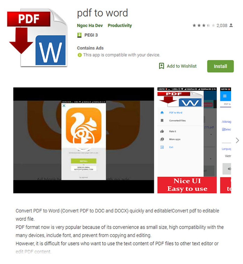 Play Store, PDF