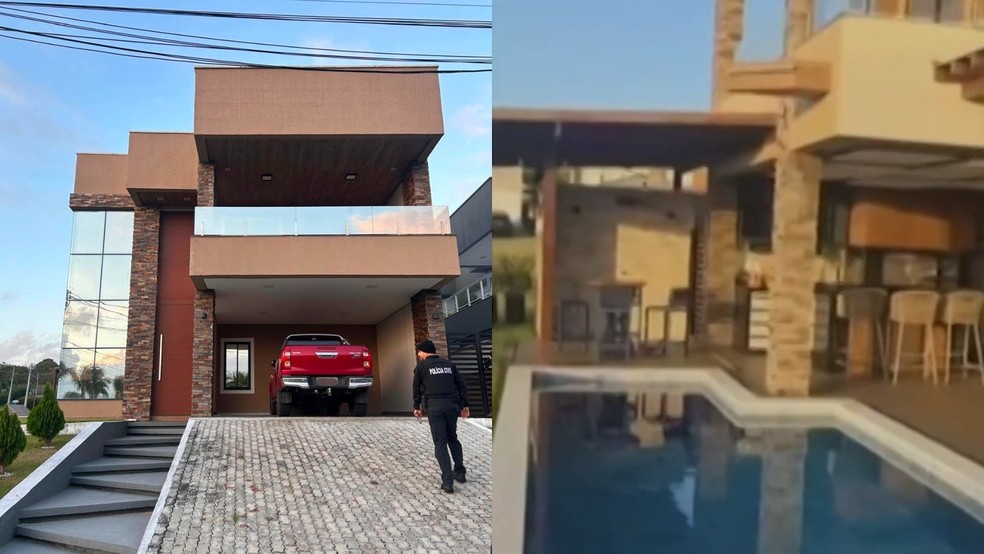 Casal vivia em casa de luxo em condomínio fechado no litoral do Ceará. — Foto: Polícia Civil/Reprodução