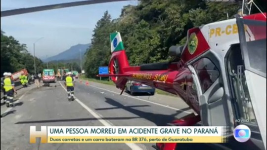 Uma pessoa morreu em acidente grave no Paraná - Programa: Jornal Hoje 