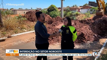 Setor Noroeste em Araguaína é interditado para obras