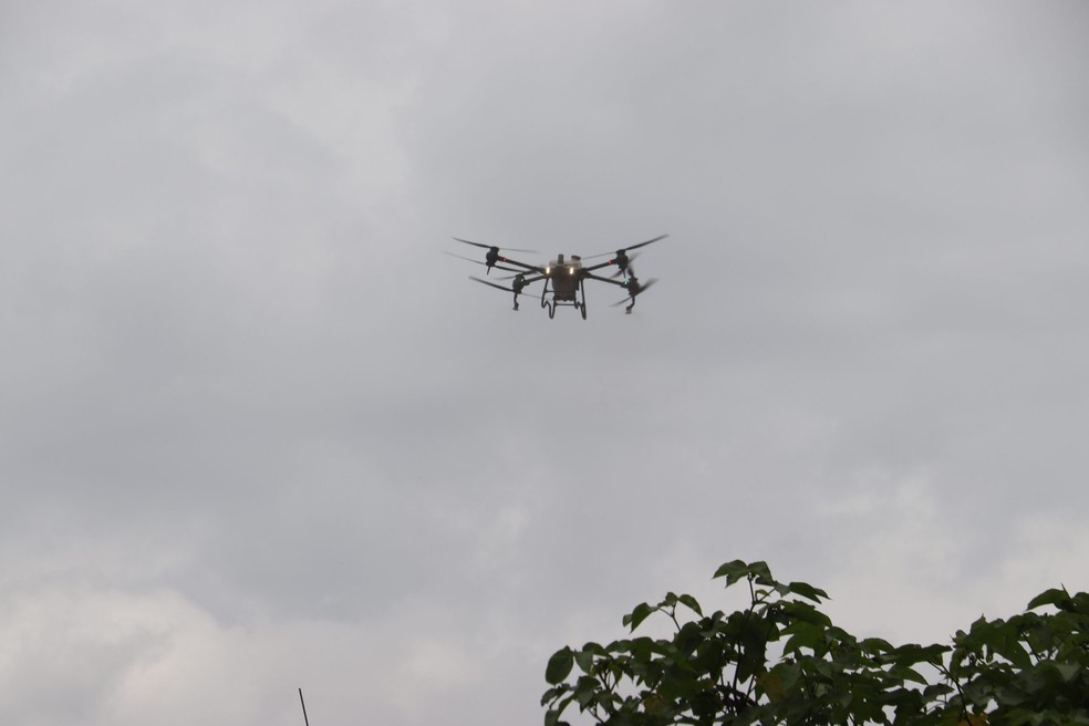 Drone "mata mosquito" vai começou a sobrevoar regiões de Sorocaba (SP) — Foto: Prefeitura de Sorocaba/Divulgação
