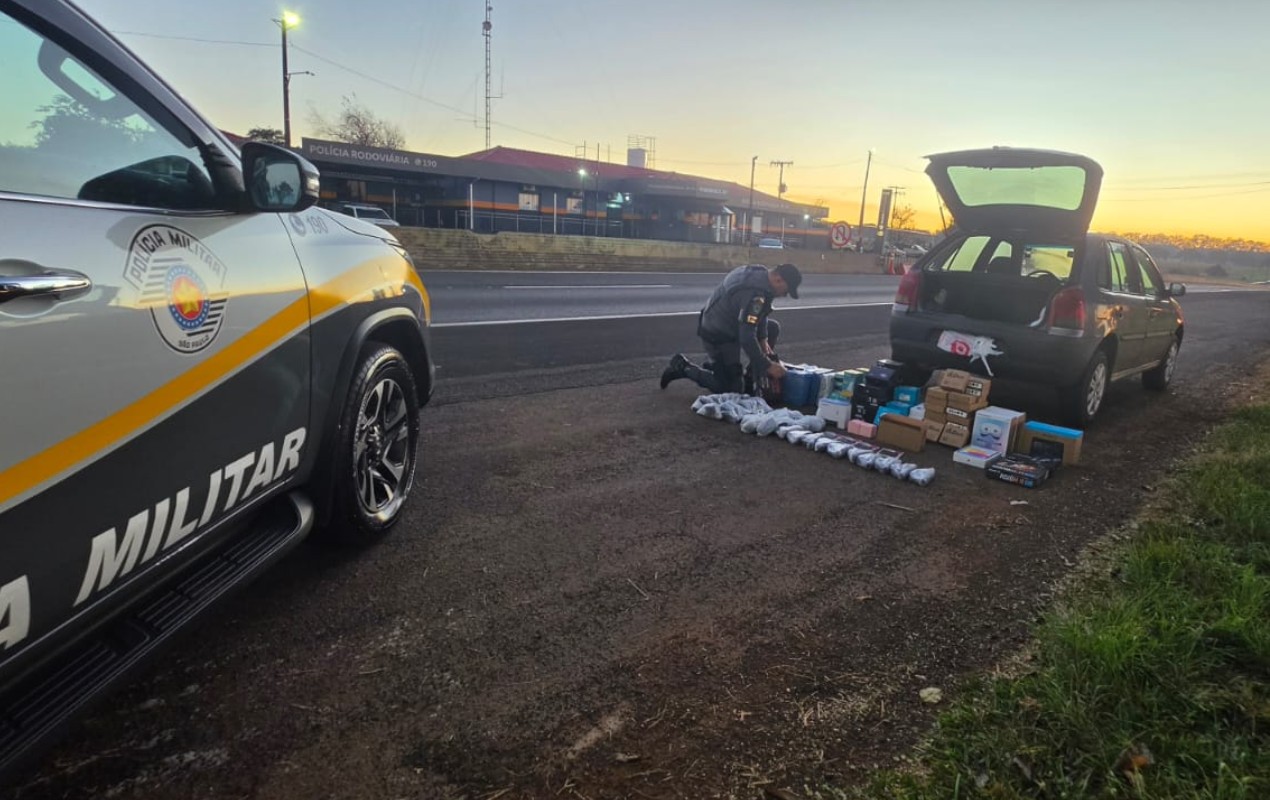 Polícia Rodoviária apreende mais de 170 produtos eletrônicos sem nota fiscal em Ourinhos