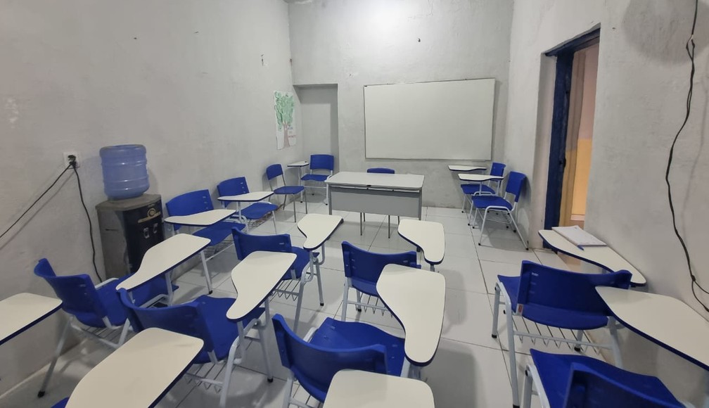 Antiga Delegacia de Barra do Corda virou UPR e agora tem sala de aula para detentos — Foto: Divulgação/MP-MA/SEAP