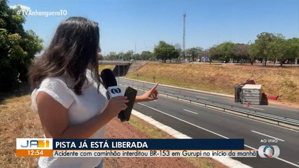 Acidente com caminhão interdita parcialmente BR-153