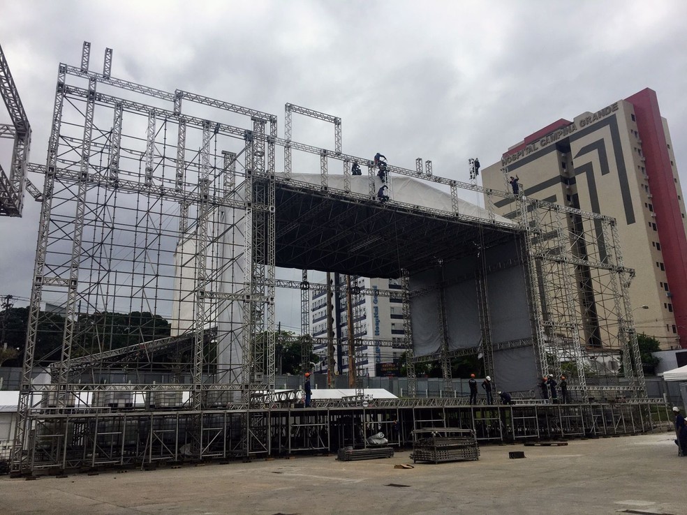 Palco principal do São João 2023 de Campina Grande, no Parque do Povo — Foto: Divulgação/Arte Produções