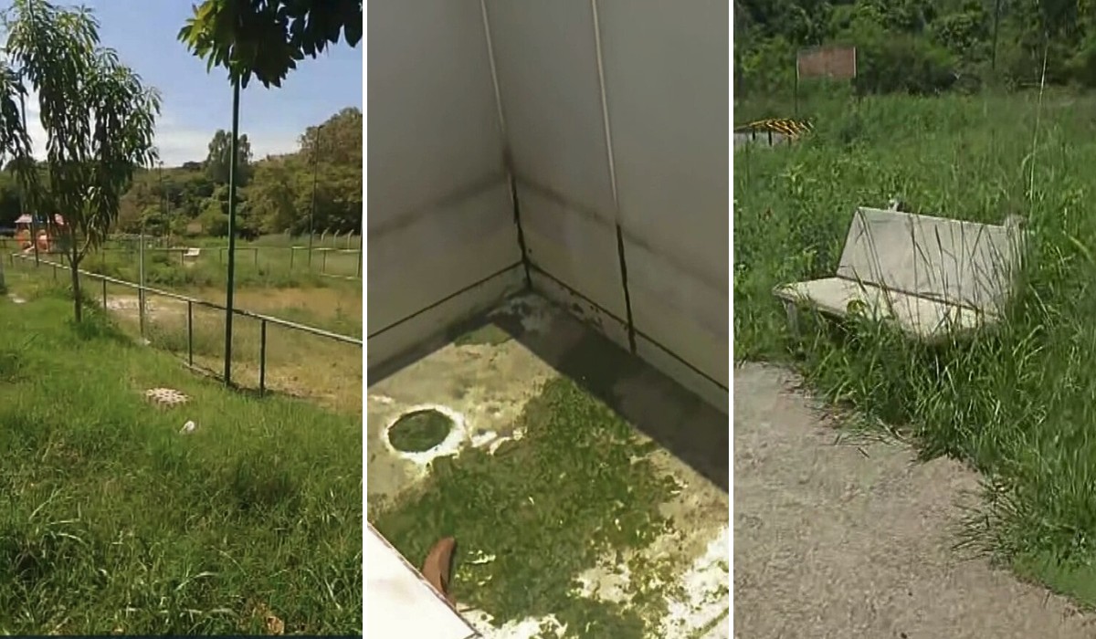 Mato alto e equipamentos quebrados: moradores denunciam abandono de área de lazer em Santa Bárbara d’Oeste