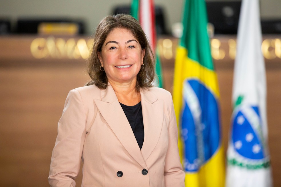 Maria Leticia Fagundes (PV) foi presa em flagrante por embriaguez ao volante — Foto: Câmara de Vereadores de Curitiba