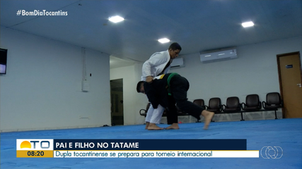 Pai e filho se preparam para torneio internacional de jiu-jitsu