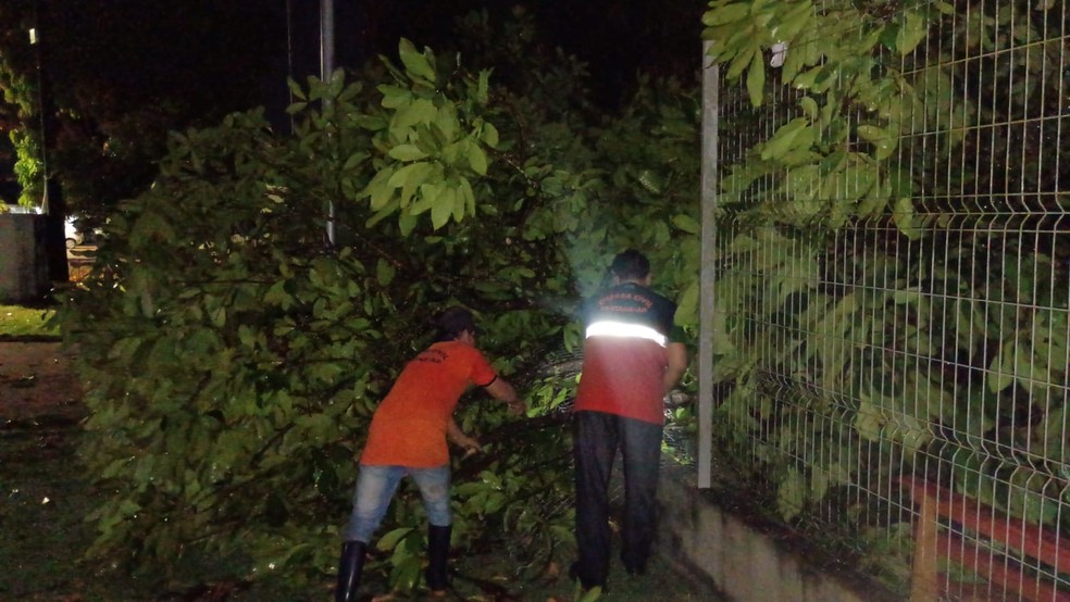 Município de Santana é atingido por forte ventania — Foto: Defesa Civil Santana/Divulgação