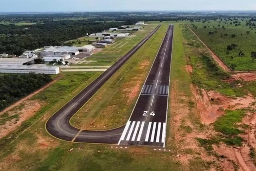 Aeroporto Santa Maria, na saída para Três Lagoas, em Campo Grande. — Foto: Reprodução