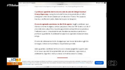 Professor agredido por estudante em escola de Palmas explica o que desencadeou a violência