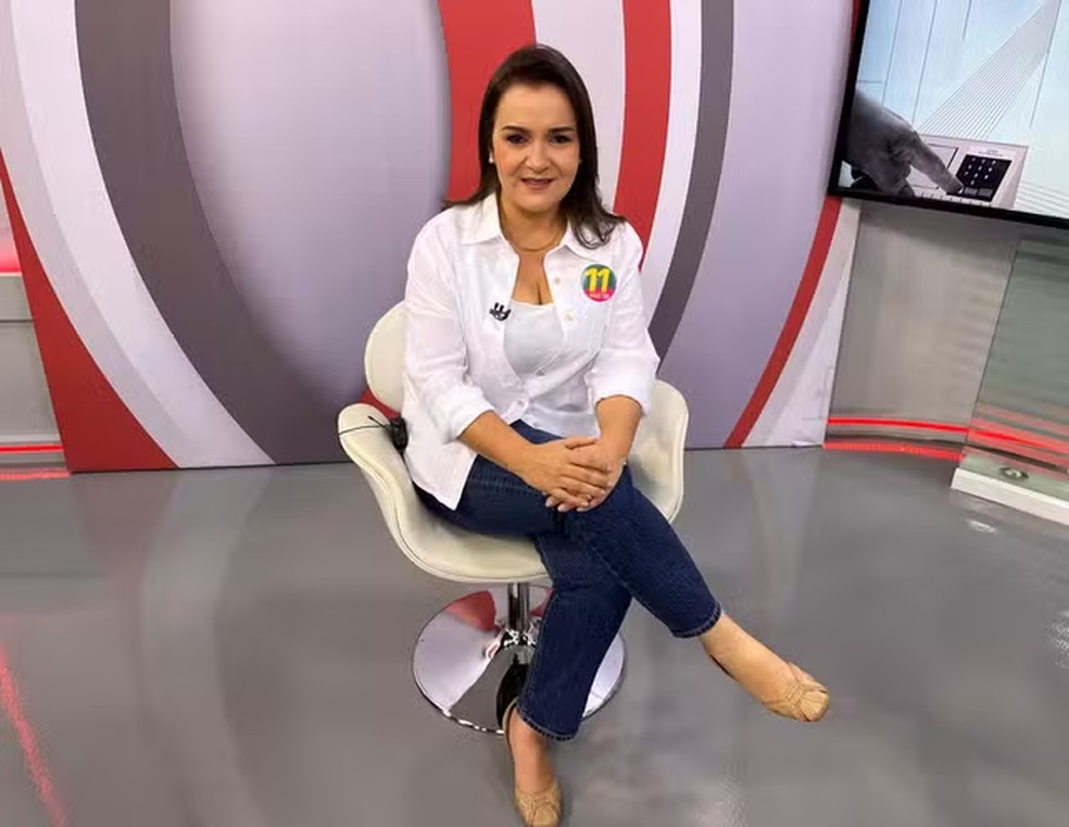 Adriane Lopes foi reeleita prefeita de Campo Grande neste domingo (27). — Foto: Débora Ricalde/g1 MS