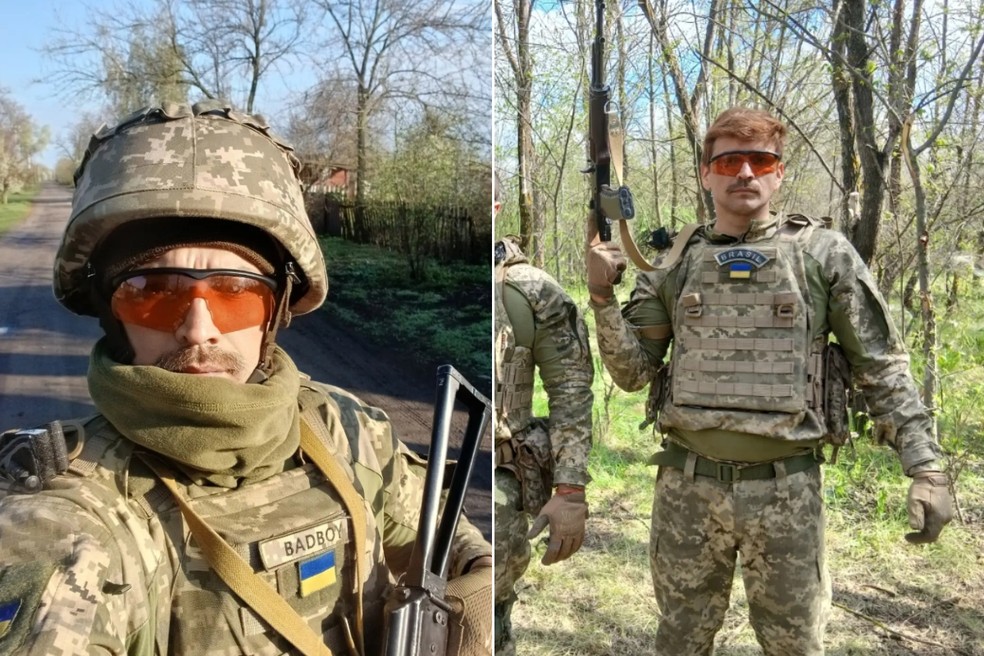 Thiago Moita, de 35 anos, alistou-se no Exército Ucraniano para combater o vício em apostas virtuais. — Foto: Redes sociais