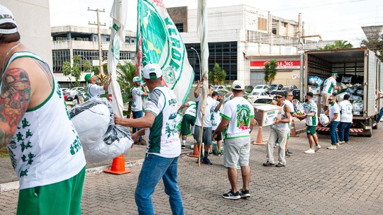 Torcidas de futebol rivais se unem no DF para ajudar o Rio Grande do Sul   - Foto: (Carolina Curi/ Agência CLDF)