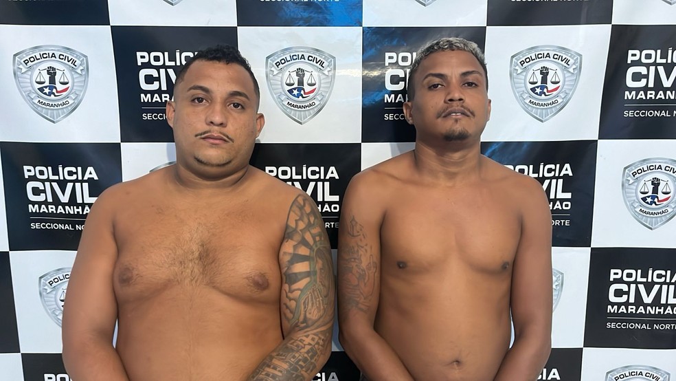 Presos suspeitos de assaltarem clientes de restaurante na avenida Litorânea em São Luís — Foto: Divulgação