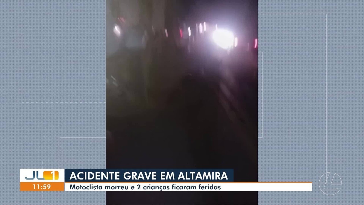 Motociclista morre e crianças ficam feridas em acidente na PA-415, em Altamira