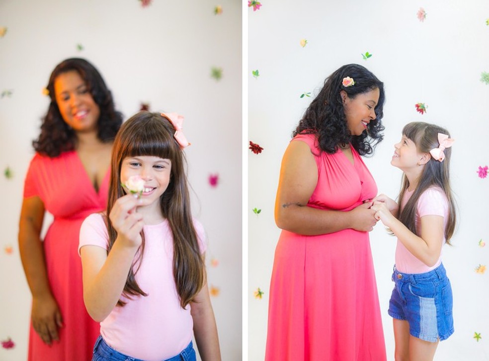 Thays e Millena Brandão em fotos do Dia das Mães de 2024 — Foto: Divulgação