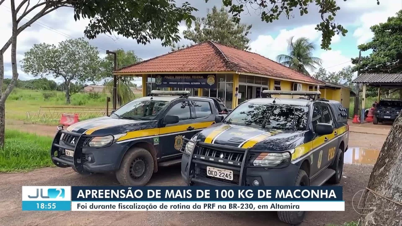PRF apreende 106 kg de maconha na Transamazônica, em Altamira, e prende três por tráfico