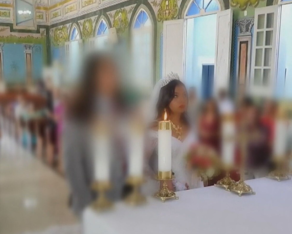 Casamento de Hyara aconteceu 45 dias antes do crime — Foto: Reprodução/TV Globo