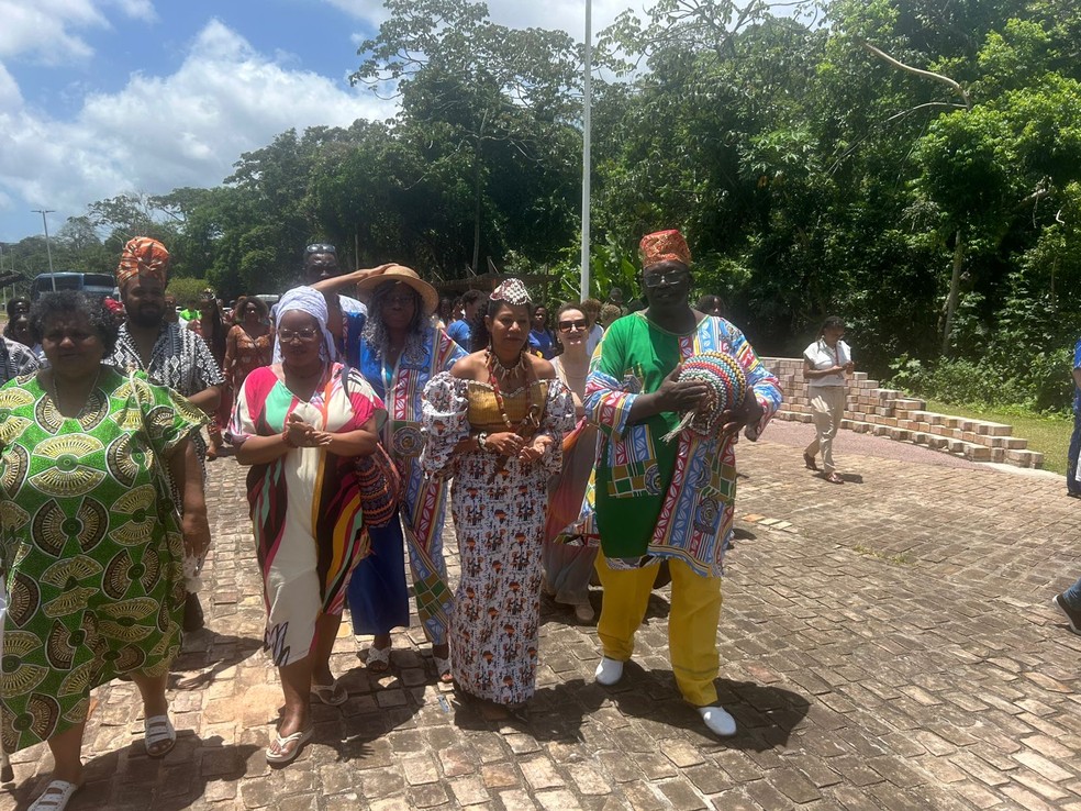 Rainha do Congo visita a Bahia pela terceira vez — Foto: João Souza / g1 BA
