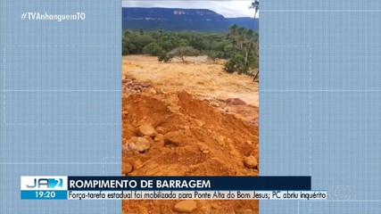 Barragem se rompe e causa prejuízos em Ponte Alta do Bom Jesus