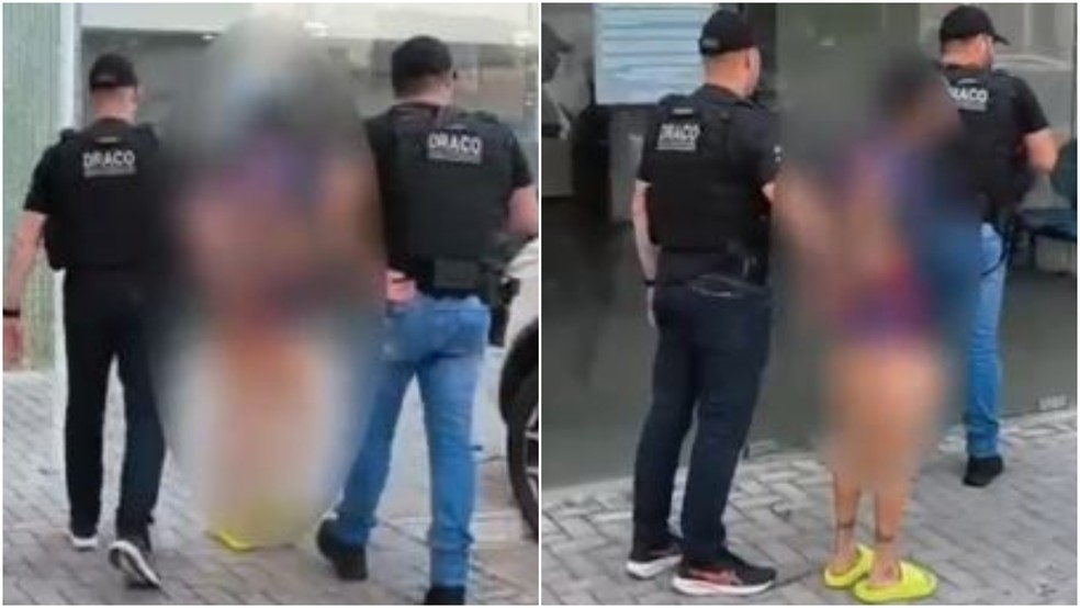 Homem de 32 anos foi preso em Acaraú por suspeita de ameaçar e exigir pagamento de prefeito de Forquilha. — Foto: Polícia Civil/ Divulgação