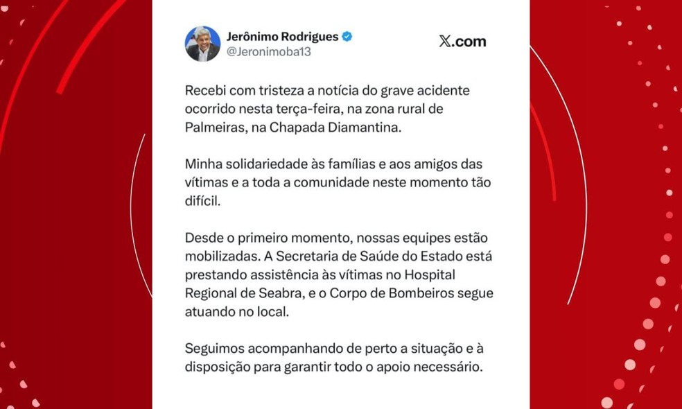 Caminhão invade restaurante e deixa cinco pessoas mortas em cidade do interior da Bahia — Foto: Reprodução/Redes sociais