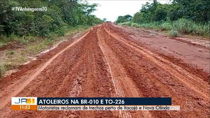 Estradas na região norte do TO estão tomadas pela lama; saiba mais