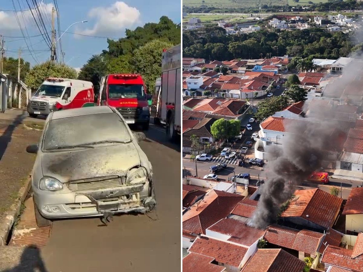Bateria de moto elétrica explode, causa incêndio em casa e 3 moradores vão para hospital no interior de SP