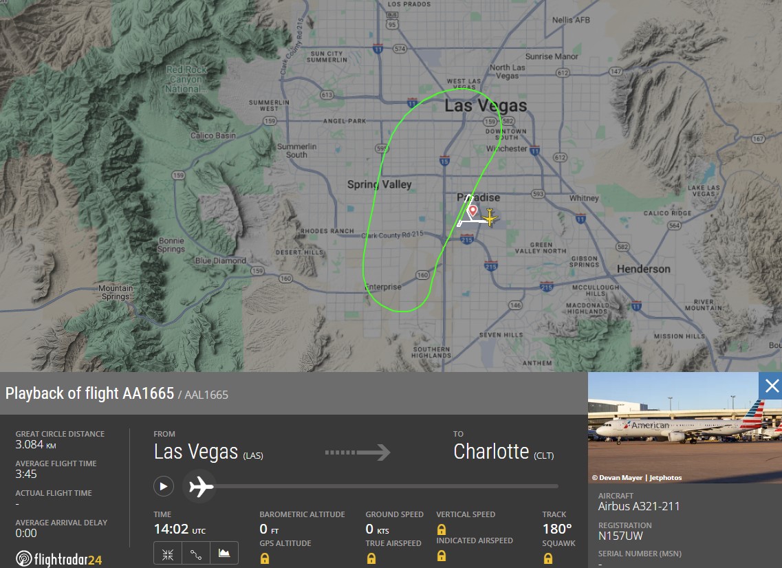 Turbina de avião pega fogo após decolar de Las Vegas, dizem moradores
