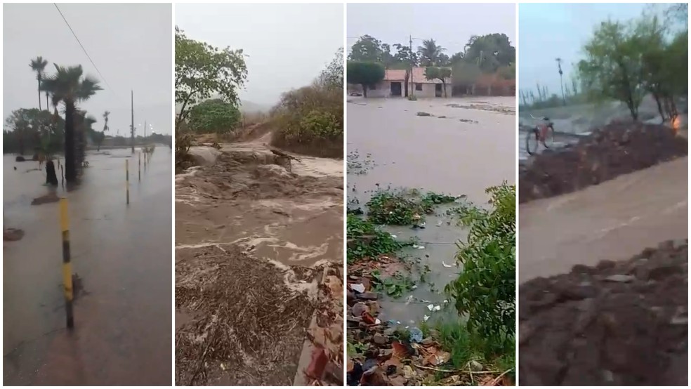Chuva em Pacujá alagou comunidades e destruiu estradas — Foto: Reprodução