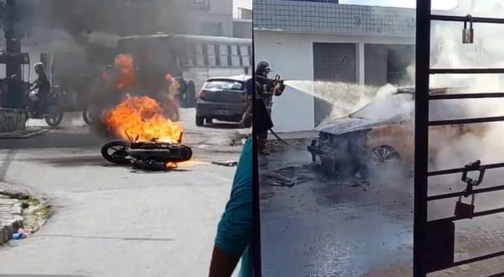 Ônibus é incendiado por criminosos na Zona Norte do Recife; carro e moto também já foram alvo