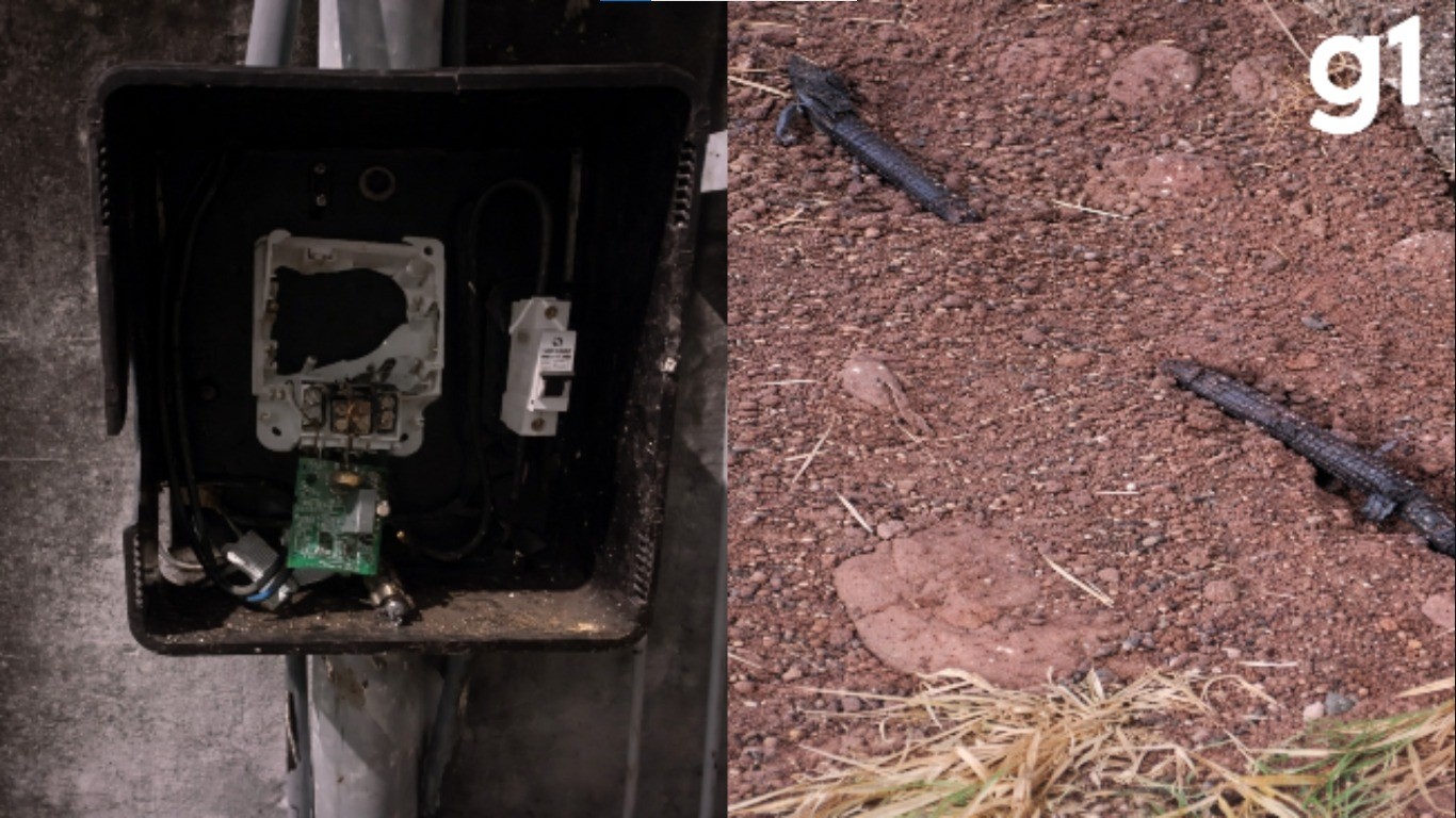 Raios caem, causam buracos no chão e destroem equipamentos no Parque Estadual Serra Azul; vídeo