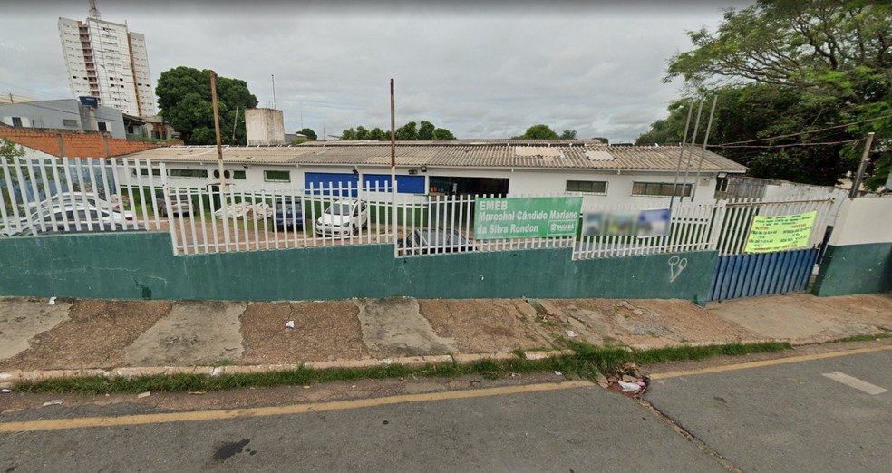 Escola Municipal Marechal Cândido Mariano da Silva Rondon, em Cuiabá — Foto: Reprodução