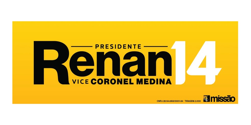 Logo campanha de Renan Santos (Missão) — Foto: Divulgação