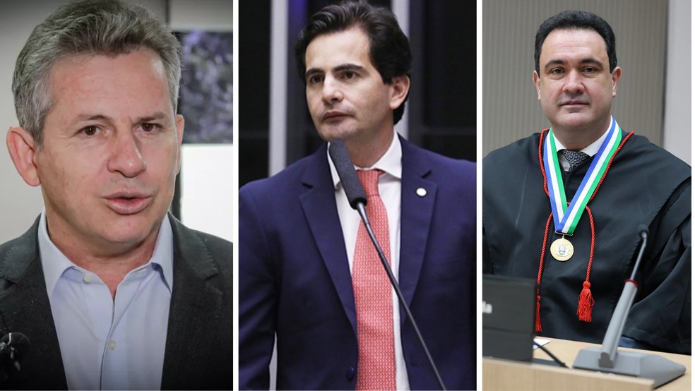 Da esquerda à direita: Mauro Mendes, Fábio Garcia e Ricardo Almeida — Foto: Reprodução