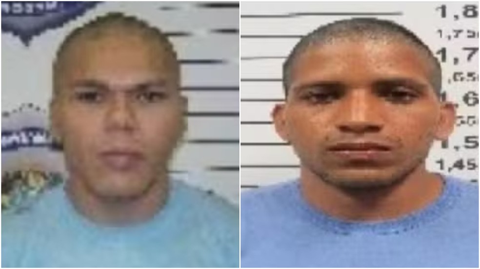 Os detentos Deibson Cabral Nascimento (à esquerda) e Rogério da Silva Mendonça fugiram da Penitenciária Federal de Mossoró (RN) — Foto: Reprodução