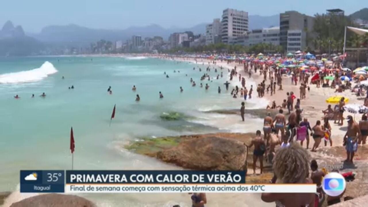 RJ tem calorão neste sábado, e sensação térmica pode passar dos 40°C | G1