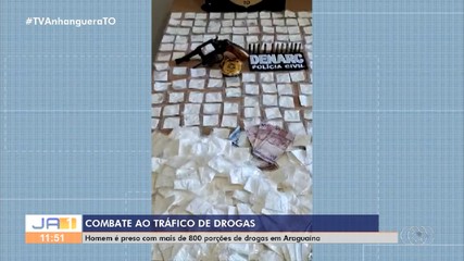 Homem é preso com mais de 800 porções de drogas em Araguaína