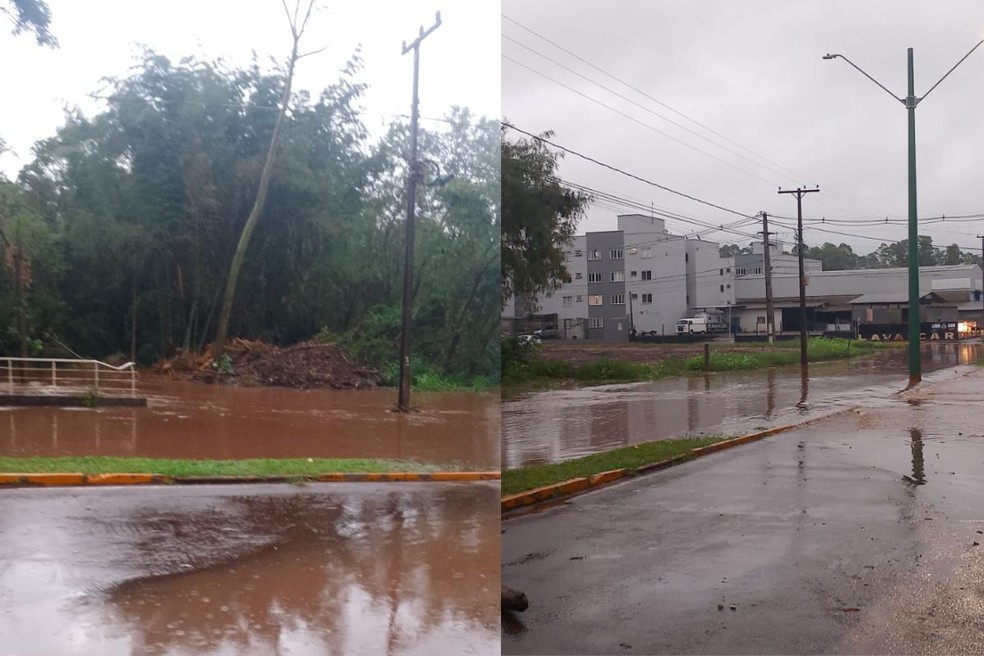 Em Toledo, chuva causou alagamentos. — Foto: Prefeitura de Toledo