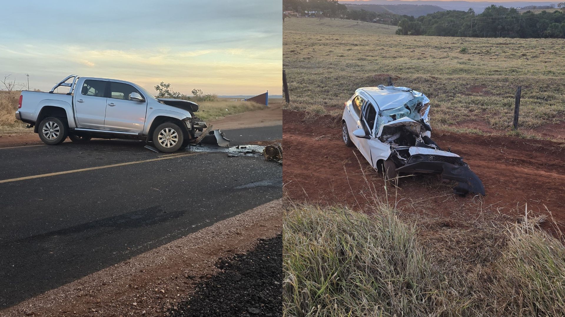 Quatro pessoas morrem em acidente com caminhonete e carro na LMG-413 em Araguari