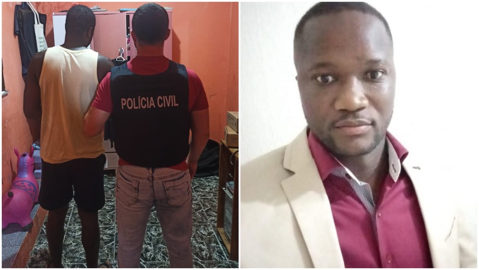 Engenheiro africano Edgar Indequi é preso em Sobral por aplicar golpes usando empresa de energia solar. — Foto: Polícia Civil/ Arquivo pessoal