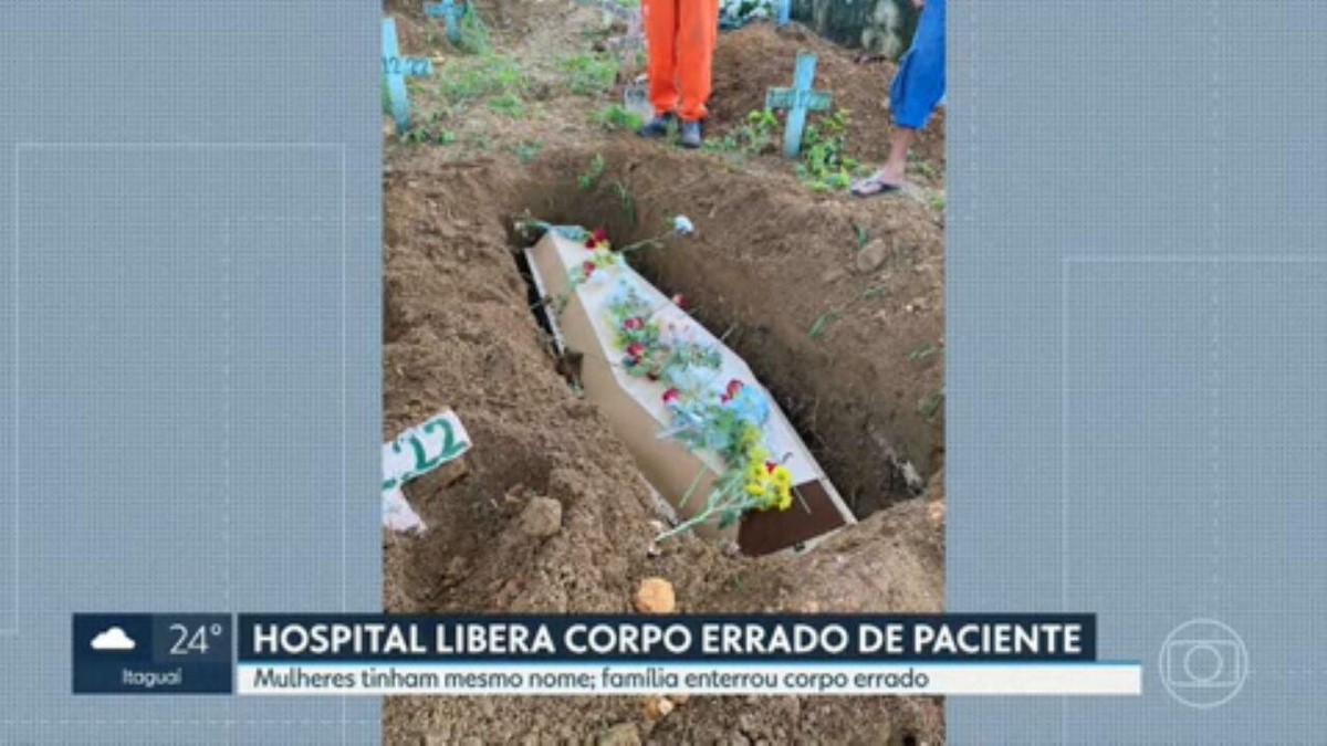 Famílias dizem que hospital de Caxias trocou corpos, e um deles foi enterrado no lugar errado 