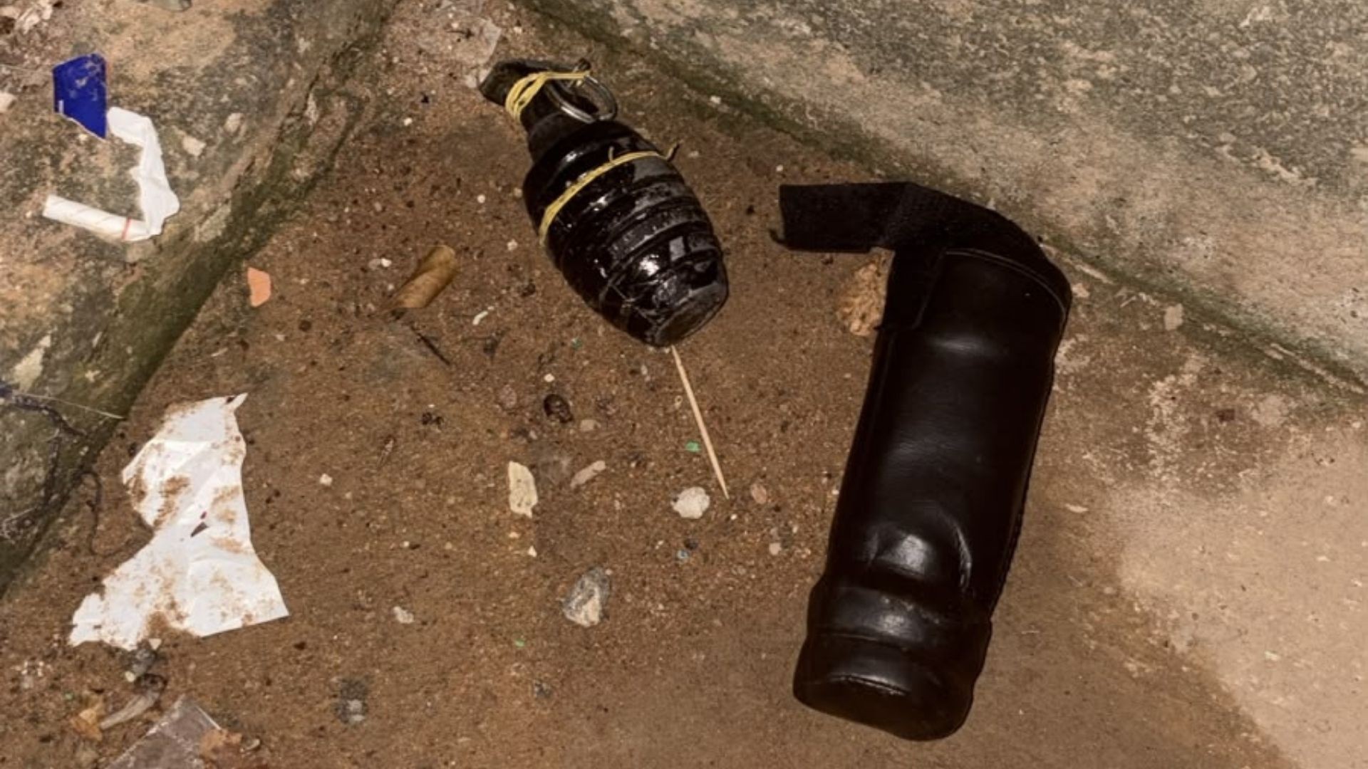 Granadas das Forças Armadas com pregos são encontradas e detonadas em casa, na Serra