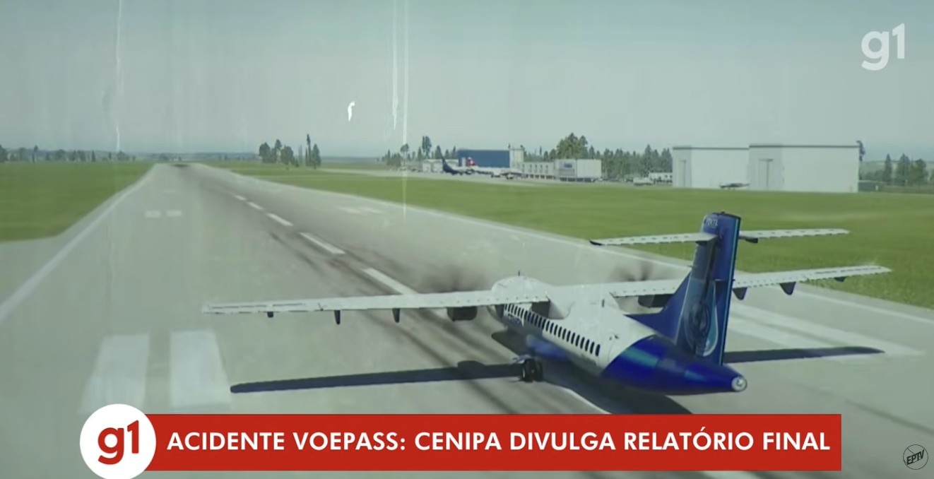 VÍDEO: simulação do Cenipa mostra voo da Voepass que caiu em Vinhedo